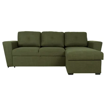 Hörnbäddsoffa Korsvik - Grön - Möbler - Soffa - Bäddsoffa - Bäddsoffa längsbäddad