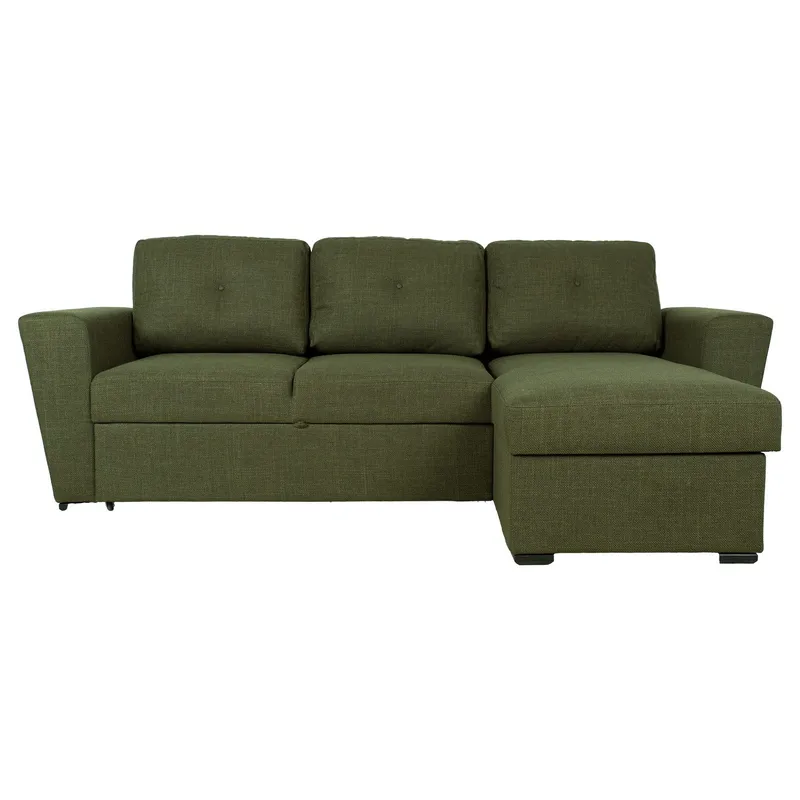 Hörnbäddsoffa Korsvik - Grön - Möbler - Soffa - Bäddsoffa - Bäddsoffa längsbäddad