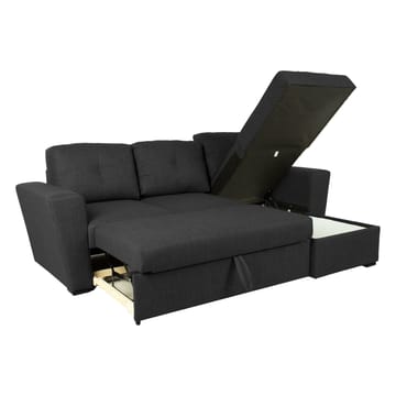 Hörnbäddsoffa Korsvik - Mörkgrå - Möbler - Soffa - Bäddsoffa - Hörnbäddsoffa