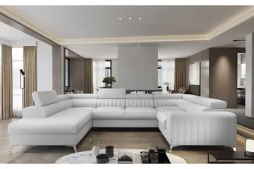 Kotori Hörnbäddsoffa m. Schäslong - Vit - Möbler - Soffa - Bäddsoffa - Hörnbäddsoffa