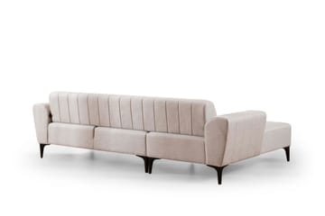 Lilesville Bäddsoffa med divan - Beige - Möbler - Soffa - Bäddsoffa - Hörnbäddsoffa