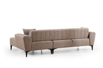 Lilesville Bäddsoffa med divan - Ljusbrun - Möbler - Soffa - Bäddsoffa - Hörnbäddsoffa