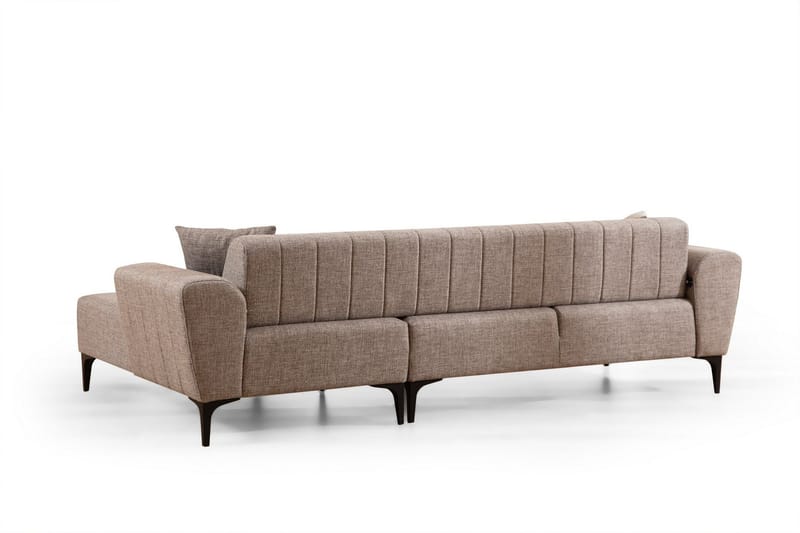 Lilesville Bäddsoffa med divan - Ljusbrun - Möbler - Soffa - Bäddsoffa - Hörnbäddsoffa