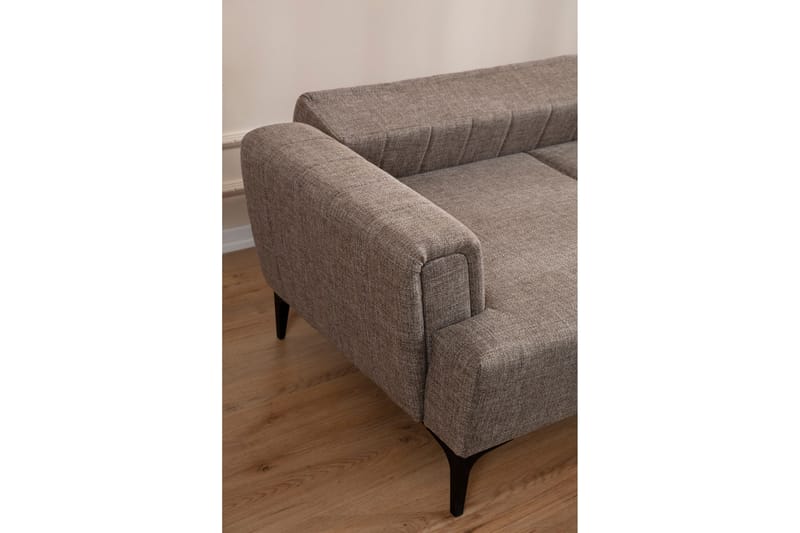 Lilesville Bäddsoffa med divan - Ljusbrun - Möbler - Soffa - Bäddsoffa - Hörnbäddsoffa