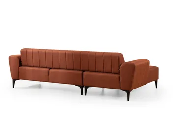 Lilesville Bäddsoffa med divan - Röd - Möbler - Soffa - Bäddsoffa - Hörnbäddsoffa