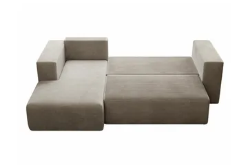 Listowel 3-sits Höger Hörnbäddsoffa 121x205 cm med Förvaring i Manchester - Terrakotta - Möbler - Soffa - Bäddsoffa - Bäddsoffa divan
