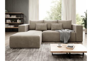 Listowel 3-sits Hörnbäddsoffa beige - Möbler - Soffa - Bäddsoffa - Bäddsoffa divan