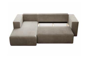 Listowel 3-sits Hörnbäddsoffa Beige/Light beige - Möbler - Soffa - Bäddsoffa - Bäddsoffa divan