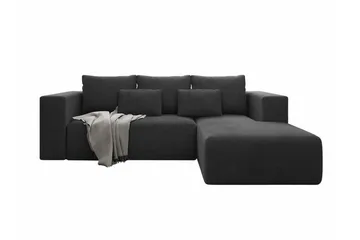 Listowel 3-sits Hörnbäddsoffa Black - Möbler - Soffa - Bäddsoffa - Bäddsoffa divan