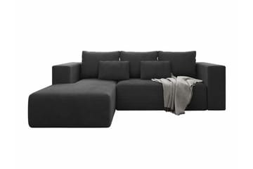 Listowel 3-sits Hörnbäddsoffa Black - Möbler - Soffa - Bäddsoffa - Hörnbäddsoffa