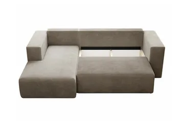 Listowel 3-sits Hörnbäddsoffa Brown - Möbler - Soffa - Bäddsoffa - Bäddsoffa divan