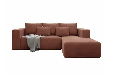 Listowel 3-sits Hörnbäddsoffa Brown - Möbler - Soffa - Bäddsoffa - Bäddsoffa divan