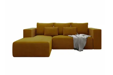 Listowel 3-sits Hörnbäddsoffa Dark yellow - Möbler - Soffa - Bäddsoffa - Bäddsoffa divan