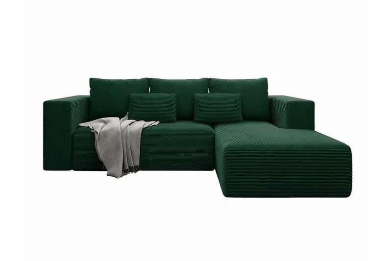 Listowel 3-sits Hörnbäddsoffa Green - Möbler - Soffa - Bäddsoffa - Bäddsoffa divan
