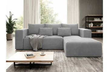 Listowel 3-sits Hörnbäddsoffa Light grey/Dark grey - Möbler - Soffa - Bäddsoffa - Bäddsoffa divan
