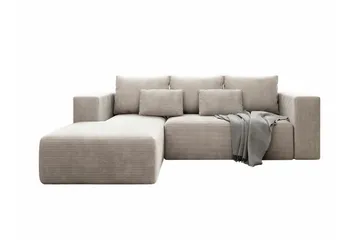 Listowel 3-sits Hörnbäddsoffa NO_BRAND beige - Möbler - Soffa - Bäddsoffa - Bäddsoffa divan