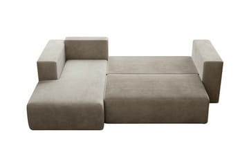 Listowel 3-sits Hörnbäddsoffa NO_BRAND beige - Möbler - Soffa - Bäddsoffa - Bäddsoffa divan