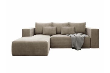 Listowel 3-sits Hörnbäddsoffa NO_BRAND beige - Möbler - Soffa - Bäddsoffa - Bäddsoffa divan