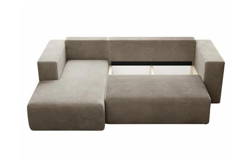 Listowel 3-sits Hörnbäddsoffa NO_BRAND Beige/Light beige - Möbler - Soffa - Bäddsoffa - Bäddsoffa divan