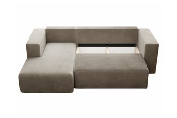 Listowel 3-sits Hörnbäddsoffa NO_BRAND Black - Möbler - Soffa - Bäddsoffa - Bäddsoffa divan