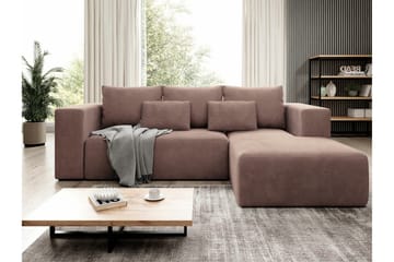 Listowel 3-sits Hörnbäddsoffa NO_BRAND Brown - Möbler - Soffa - Bäddsoffa - Bäddsoffa divan