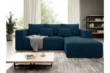Listowel 3-sits Hörnbäddsoffa NO_BRAND Dark blue - Möbler - Soffa - Bäddsoffa - Bäddsoffa divan