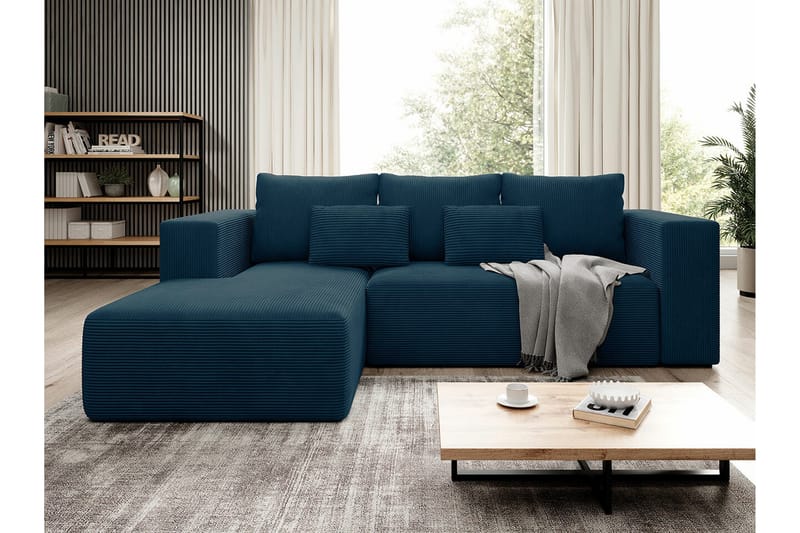 Listowel 3-sits Hörnbäddsoffa NO_BRAND Dark blue - Möbler - Soffa - Bäddsoffa - Bäddsoffa divan