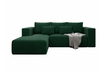 Listowel 3-sits Hörnbäddsoffa NO_BRAND Dark green - Möbler - Soffa - Bäddsoffa - Bäddsoffa divan