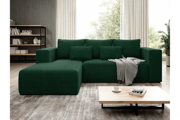 Listowel 3-sits Hörnbäddsoffa NO_BRAND Dark green - Möbler - Soffa - Bäddsoffa - Bäddsoffa divan
