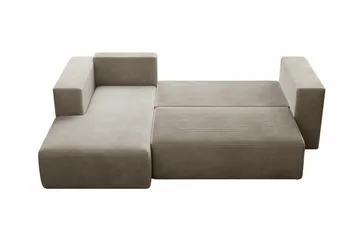 Listowel 3-sits Hörnbäddsoffa NO_BRAND Light grey/Dark grey - Möbler - Soffa - Bäddsoffa - Bäddsoffa divan