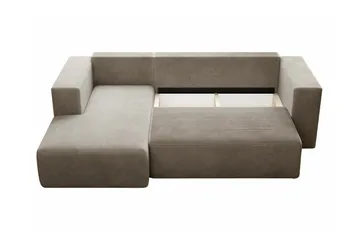 Listowel 3-sits Hörnbäddsoffa NO_BRAND Light grey/Dark grey - Möbler - Soffa - Bäddsoffa - Bäddsoffa divan