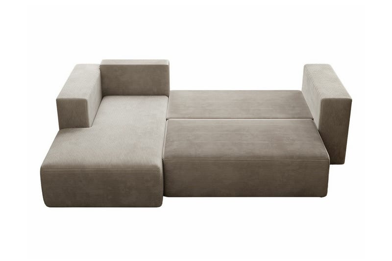 Listowel 3-sits Hörnbäddsoffa NO_BRAND Light grey/Dark grey - Möbler - Soffa - Bäddsoffa - Bäddsoffa divan
