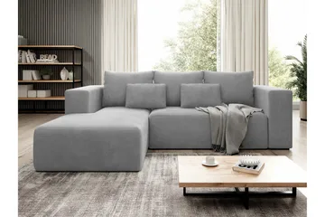 Listowel 3-sits Hörnbäddsoffa NO_BRAND Light grey/Dark grey - Möbler - Soffa - Bäddsoffa - Bäddsoffa divan