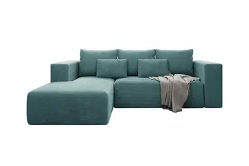 Listowel 3-sits Hörnbäddsoffa NO_BRAND Turquoise - Möbler - Soffa - Bäddsoffa - Bäddsoffa divan