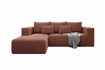 Listowel 3-sits Hörnbäddsoffa NO_BRAND Pink - Möbler - Soffa - Bäddsoffa - Bäddsoffa divan