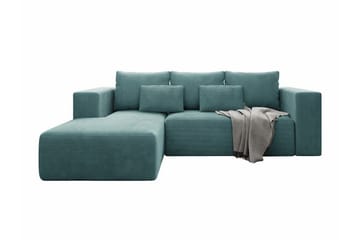Listowel 3-sits Hörnbäddsoffa Turquoise - Möbler - Soffa - Bäddsoffa - Bäddsoffa divan