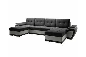 Listowel 4-sits Hörnbäddsoffa NO_BRAND Dark grey/Light grey - Möbler - Soffa - Bäddsoffa - Bäddsoffa divan
