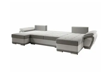 Listowel 4-sits Hörnbäddsoffa NO_BRAND Dark grey/Light grey - Möbler - Soffa - Bäddsoffa - Bäddsoffa divan