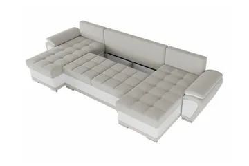 Listowel 4-sits U-formad Hörnbäddsoffa 130x271 cm med Förvaring i Tyg - Antracit - Möbler - Soffa - Bäddsoffa - Bäddsoffa divan