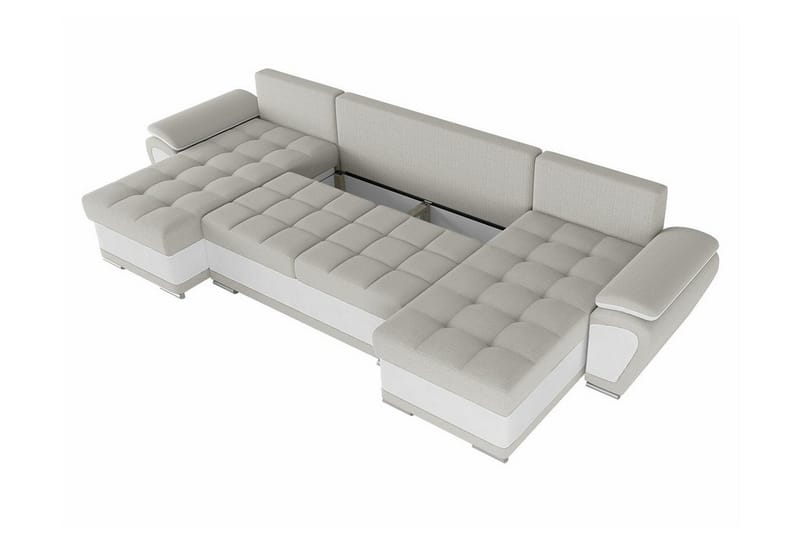 Listowel 4-sits U-formad Hörnbäddsoffa 130x271 cm med Förvaring - Mullvadsbrun - Möbler - Soffa - Bäddsoffa - Bäddsoffa divan