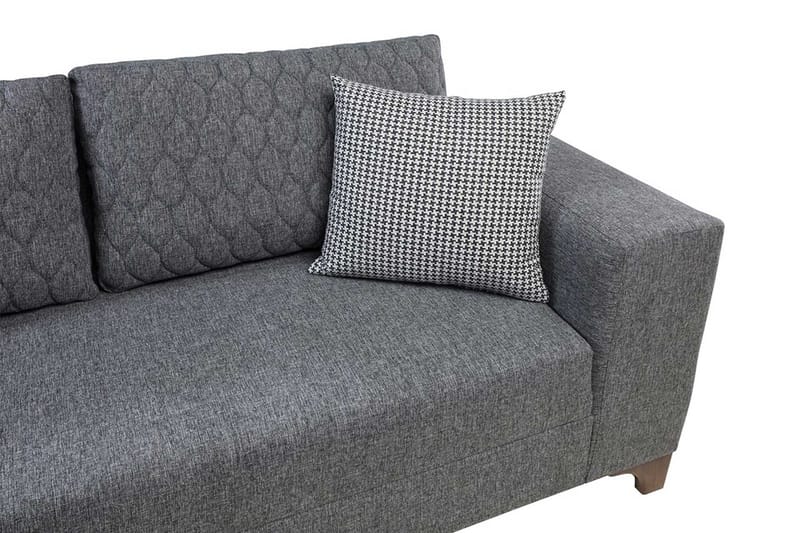 Loftia Hörnsoffa-bäddsoffa 230x90x150 cm - Grå - Möbler - Soffa - Bäddsoffa - Hörnbäddsoffa