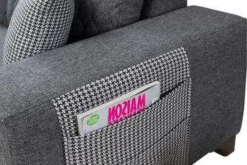 Loftia Hörnsoffa-bäddsoffa 230x90x150 cm - Grå - Möbler - Soffa - Bäddsoffa - Hörnbäddsoffa