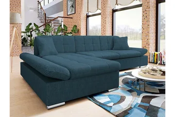 Lomux 3-sits Hörnbäddsoffa blue - Möbler - Soffa - Bäddsoffa - Bäddsoffa längsbäddad