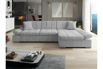 Lomux 3-sits Hörnbäddsoffa Light grey/Dark grey - Möbler - Soffa - Bäddsoffa - Bäddsoffa längsbäddad