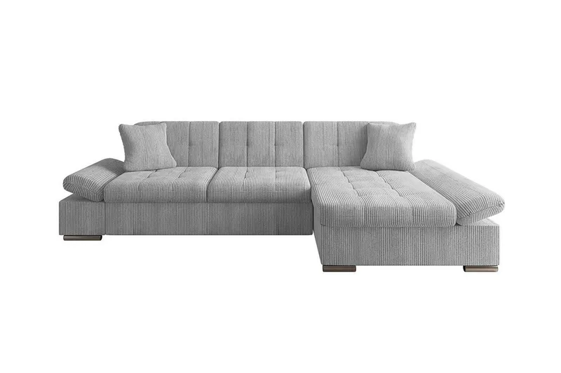 Lomux 3-sits Hörnbäddsoffa Light grey/Dark grey - Möbler - Soffa - Bäddsoffa - Bäddsoffa längsbäddad