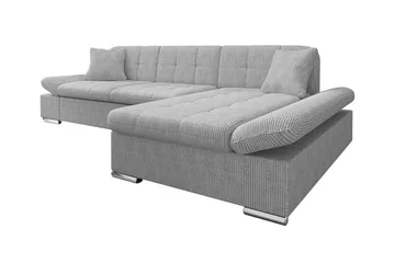 Lomux 3-sits Hörnbäddsoffa Light grey/Dark grey - Möbler - Soffa - Bäddsoffa - Bäddsoffa längsbäddad