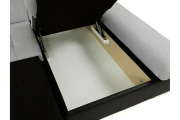 Lomux 3-sits Hörnbäddsoffa Ljusgrå - Möbler - Soffa - Bäddsoffa - Bäddsoffa längsbäddad