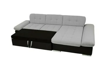 Lomux 3-sits Hörnbäddsoffa Ljusgrå - Möbler - Soffa - Bäddsoffa - Bäddsoffa längsbäddad