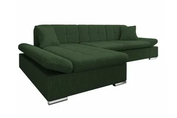 Lomux 3-sits Hörnbäddsoffa NO_BRAND Dark green - Möbler - Soffa - Bäddsoffa - Bäddsoffa divan