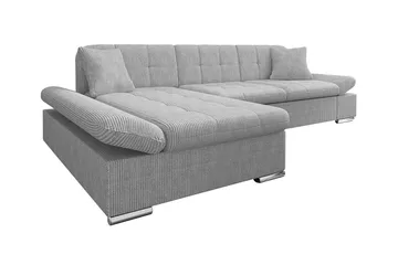 Lomux 3-sits Hörnbäddsoffa NO_BRAND Ljusgrå - Möbler - Soffa - Bäddsoffa - Hörnbäddsoffa